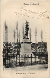 CPA PARAY-LE-MONIAL Monument de la Defense GUERRE MILITAIRE 1870 (30410)
