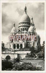 Postcard Modern Paris while strolling 22 Basilica of the sacred heart of Mont...