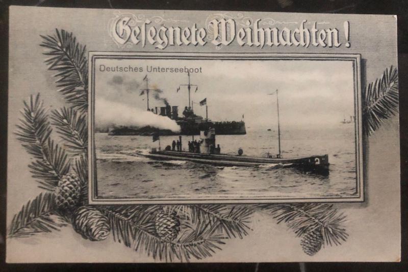 Mint Germany navy RPPC Real Picture Postcard U Boat Submarine At Seas