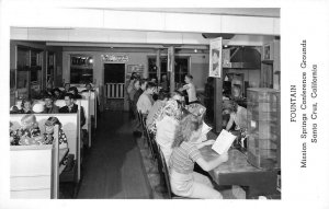 RPPC Soda Fountain SANTA CRUZ Mission Springs Conference Grounds c1950s Postcard