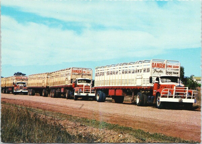 Beef Road Trains Western Queensland Australia Trucks UNUSED Vintage Postcard C3