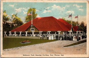 Robinson Park Dancing Pavilion Fort Wayne IN Postcard PC35