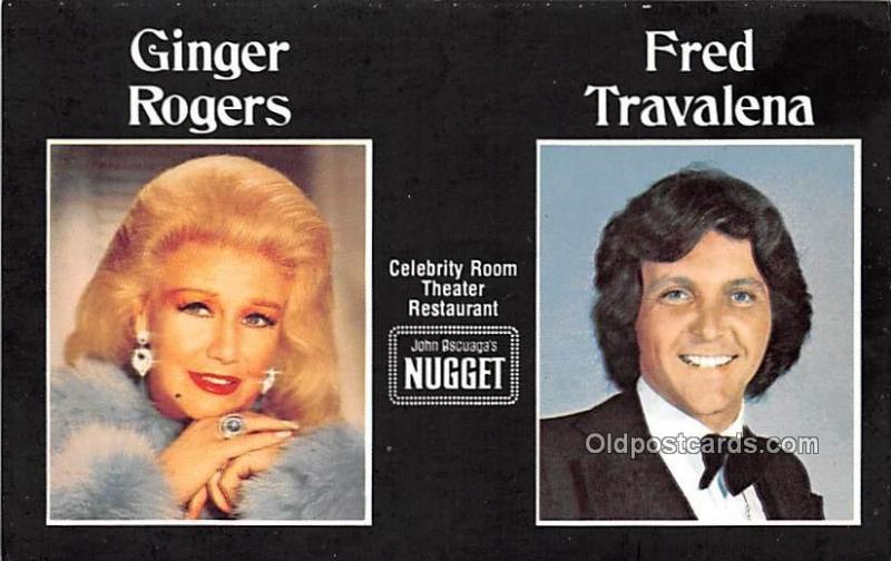 Ginger Rogers & Fred Travalena, Celebrity Room Theater Restaurant Movie Star ...