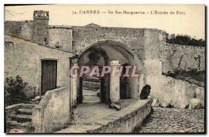 Old Postcard Cannes Ile Ste Marguerite L Entree Fort