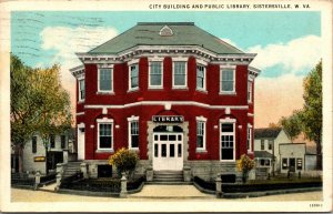 Postcard City Building and Public Library in Sistersville, West Virginia~136814