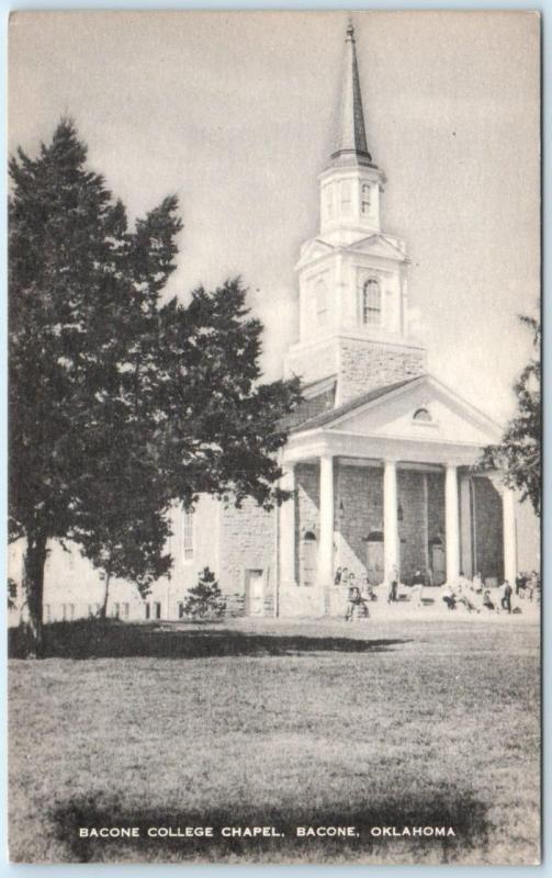 BACONE, Oklahoma  OK    BACONE COLLEGE CHAPEL   1946  Artvue  Postcard