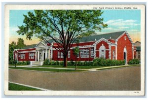 1939 City Park Primary School Exterior Building Dalton Georgia Vintage Postcard