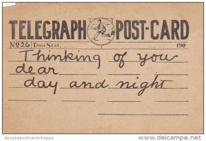 Telegraph Postcard Thinking Of You Dear