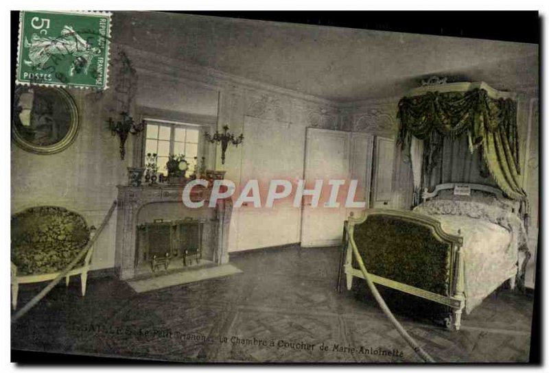 Old Postcard Versailles The Petit Trianon The bedroom Marie Antoinette