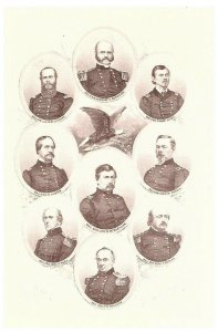 Lot of 12 Civil War Postcard Union Generals Navy Blue Lincoln & More Rare-