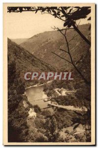 Old Postcard Gorges of the Dordogne St Martin's Meanne View Bridge Road D Eyl...