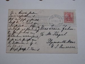 Postcard Germany Graf Zeppelin Harbor Scene 1909 Postmark Danube River Ulm City