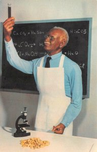 TEXAS WAX MUSEUM GEORGE WASHINGTON CARVER BLACK AMERICANA POSTCARD (1970s)