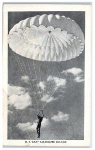 1930s/40s US Army Parachute Soldier Postcard