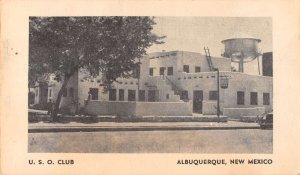 Albuquerque New Mexico USO Club Vintage Postcard AA39267