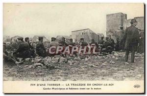 Old Postcard Police Detective Ending terror & # 39A The tragedy of Choisy le ...