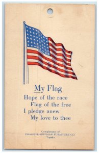 American Flag Emahizer Spielman Furniture Co. Topeka Kansas KS Antique Postcard