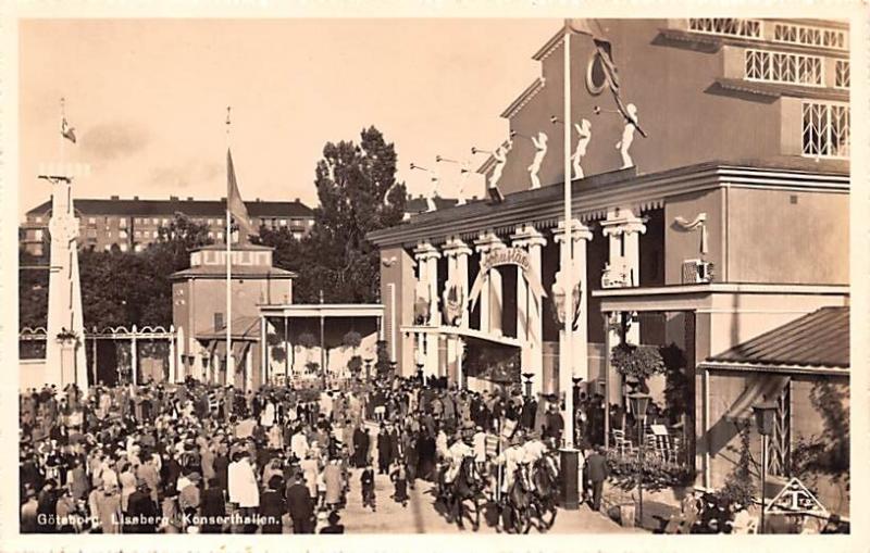 Sweden Old Vintage Antique Post Card Liseberg Konserthallen Goteborg Unused