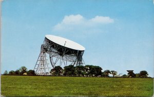 The Radio Telescope Jodrell Bank Cheshire 1969 Postage Due Postcard H38