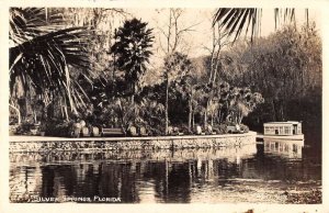 Silver Springs Florida Glass Bottom Boat Scenic View Real Photo Postcard AA37625