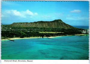 c1970s Honolulu, HI Diamond Head Waikiki Beach Aerial View Chrome 4x6 PC M17