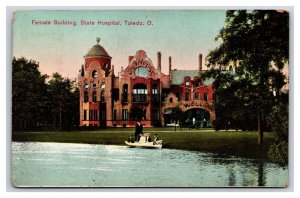 Female Building State Hospital Toledo Ohio OH 1910 DB Postcard R22