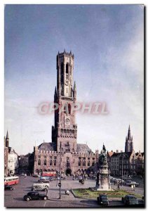 Postcard Modern Bruges belfry