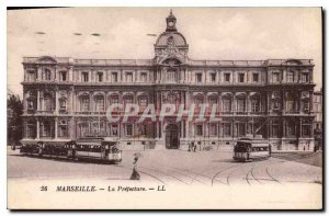 Old Postcard Marseille The Prefecture Tram