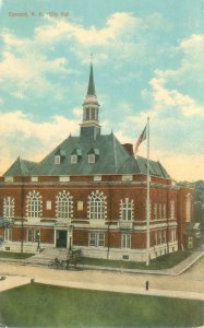 Concord New Hampshire City Hall Litho Postcard Unused