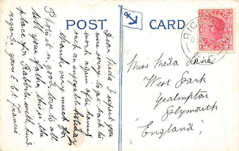 Ship Blue Anchor Line Ship Postal Used Unknown 