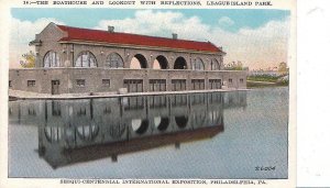Postcard Boathouse League Island Park Philadelphia PA