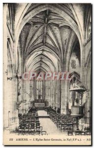 Old Postcard Amiens L & # 39Eglise Saint Germain The nave