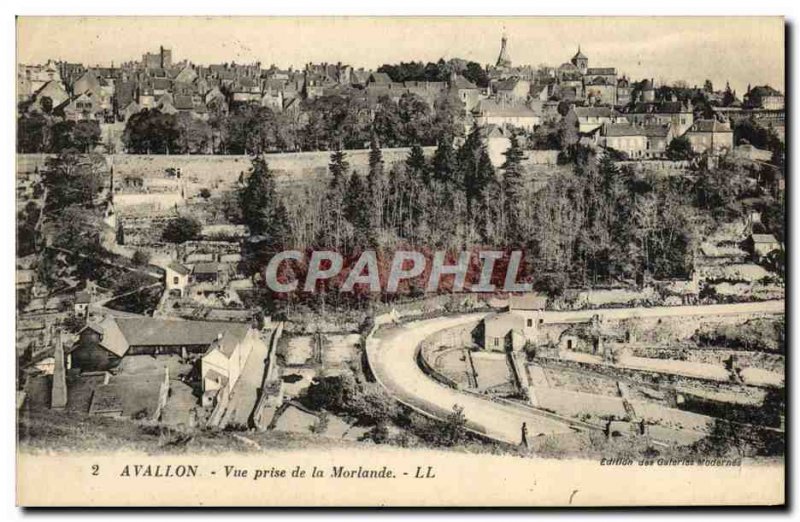 Old Postcard Avallon Vue Prize De La Morlande