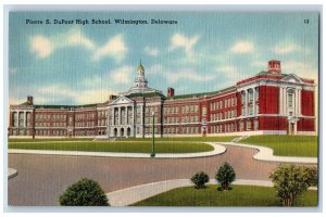 c1940's Piere S. DuPont High School Campus Building Wilmington Delaware Postcard