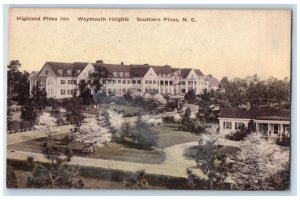 c1910 Highland Pines Inn Weymouth Heights Southern Pines NC Handcolored Postcard