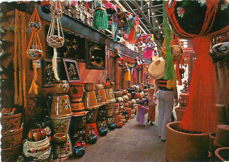 Vintage Postcard The Market Market P Mercado in Metamoros Reynosa Mexico  # 1440