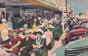 Florida Saint Petersburg Famous Green Benches 1950