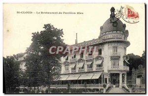 Old Postcard Parc De Saint Cloud Restaurant Blue Flag