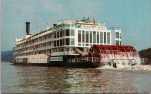 Mississippi Queen Paddle Wheelers Ship Boat Ohio River 1970s Postcard H61