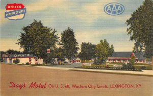 Lexington Kentucky 1950s Postcard Day's Motel
