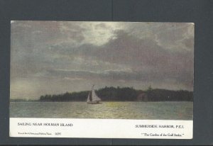 Post Card Ca 1910 Prince Edward Island Canada Holman Island Summerside Harbor