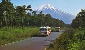 Fuji Subaru Line Japan Mount Fuji Bus Tourism Postcard D11