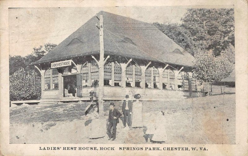 Ladies Rest House ROCK SPRINGS PARK Chester West Virginia 1910s Vintage Postcard