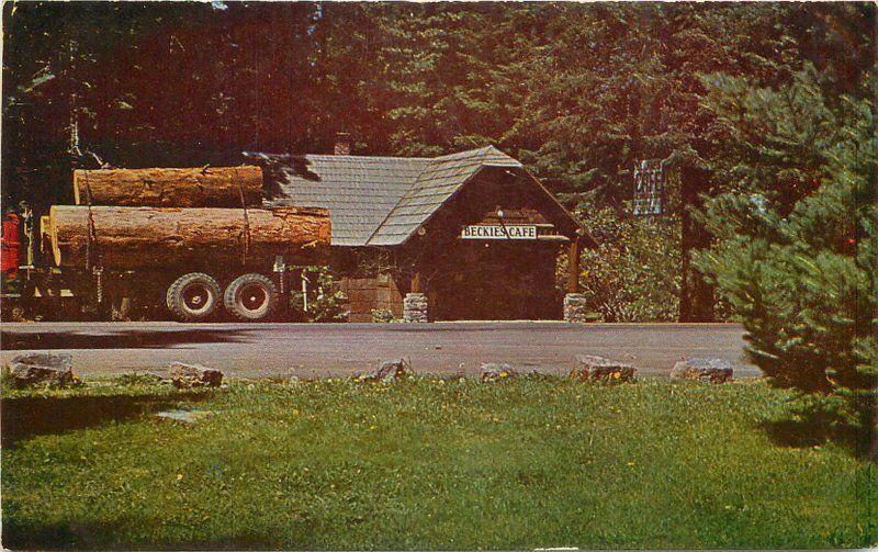 Beckie's Cafe Union Creek Oregon 1950s Postcard Roberts postcard 11386