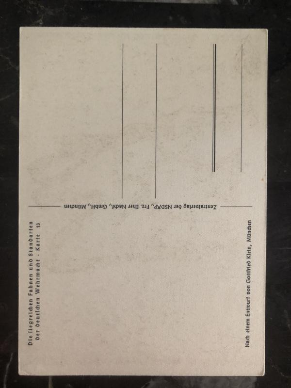 Mint Germany Patriotic Postcard the victorious & standard Wehrmacht Panzerabwehr