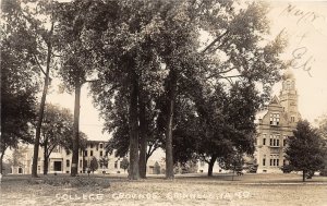 G33/ Grinnell Iowa RPPC Postcard c1920s College Grounds Buildings