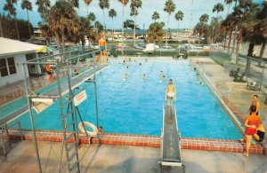 CLEARWATER, Florida FL   PIER PAVILION POOL Kids Diving Board ROADSIDE Postcard