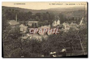 Old Postcard Normandy Bridge & # 39Ouilly general view