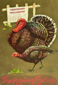 Vintage Postcard Thanksgiving Proclamation Turkey c.1909
