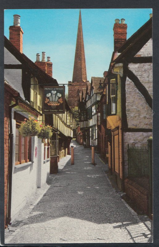 Herefordshire Postcard - Church Lane, Ledbury      T7266